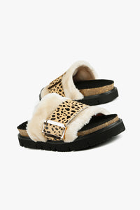 Leopard Print Furry Slippers 