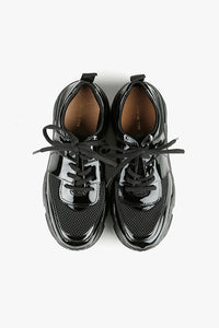 ALL BLACK Footwear patent leather sneakers