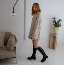 Load image into Gallery viewer, PATTI Stretch Black Knee High Boots