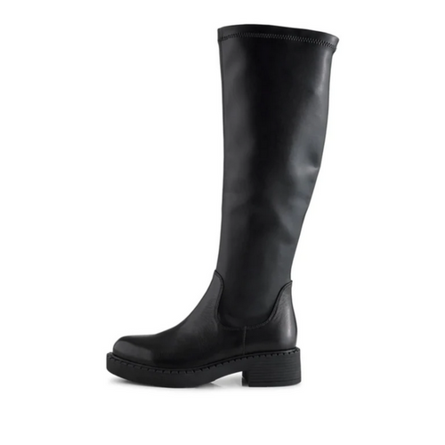 PATTI Stretch Black Knee High Boots