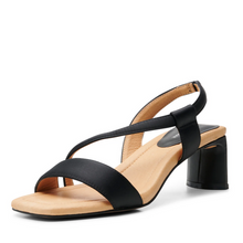 Load image into Gallery viewer, SYLVI Black Satin Strappy Sandals