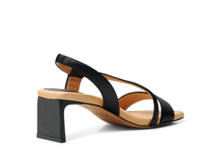Load image into Gallery viewer, SYLVI Black Satin Strappy Sandals