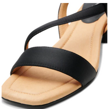 Load image into Gallery viewer, SYLVI Black Satin Strappy Sandals