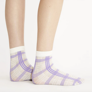 RODEBJER CIA Check Socks Pearl