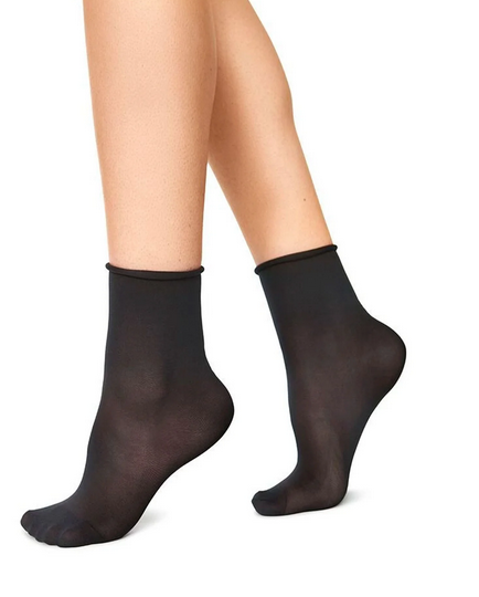 Semi Sheer Black Socks 30 Denier Socks Women s Black Ankle Socks