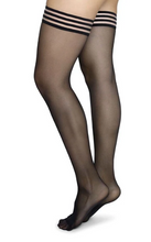 Load image into Gallery viewer, MIRA Stay Up Black Stocking