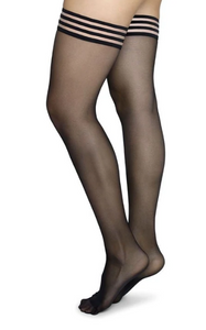 MIRA Stay Up Black Stocking