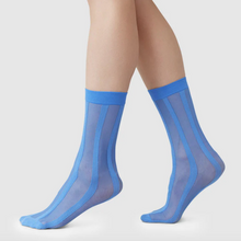 Load image into Gallery viewer, ROBIN Striped Blue Socks