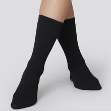 Load image into Gallery viewer, SIGNE Bio Cotton Black Socks
