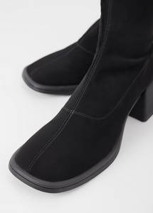 ANSIE Black Stretch Textile Boots