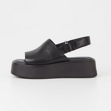 Load image into Gallery viewer, Black Low Flatform Sandals