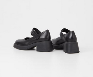 Black Mary Janes with Block Heels