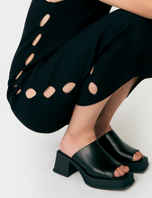 Load image into Gallery viewer, HENNIE Black Leather Slide