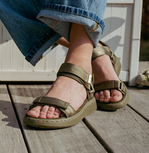 Load image into Gallery viewer, LINE Dark Olive Sandals