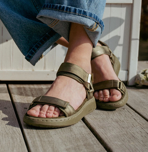 LINE Dark Olive Sandals